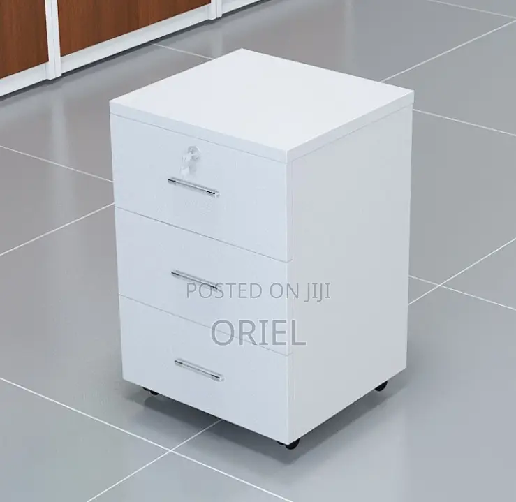 Office Cabinet : Wood Office Storage Cabinet With 3 Drawers