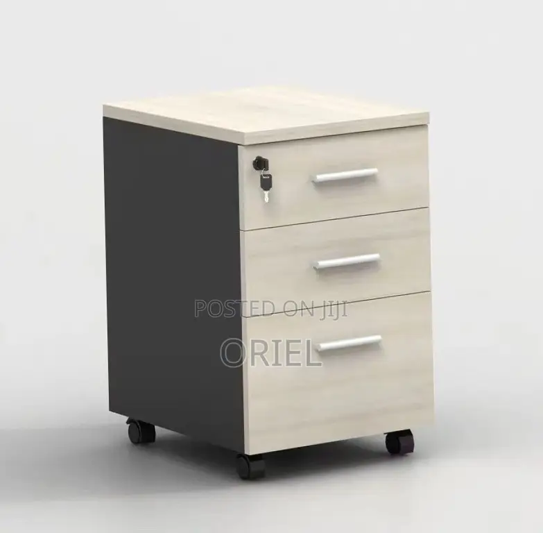 Office Cabinet : Wood Office Storage Cabinet With 3 Drawers