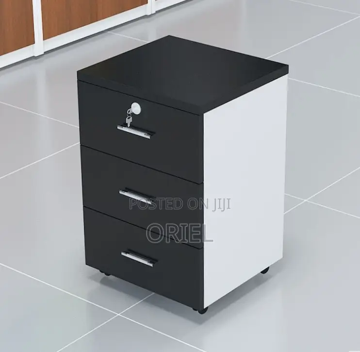 Office Cabinet : Wood Office Storage Cabinet With 3 Drawers