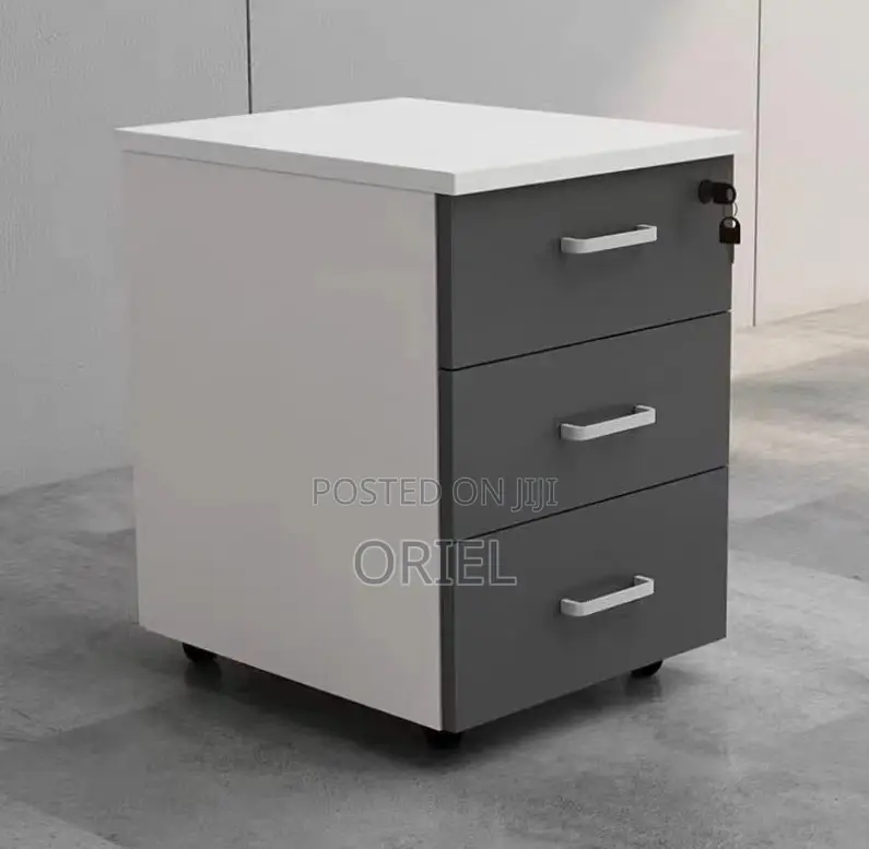 Office Cabinet : Wood Office Storage Cabinet With 3 Drawers