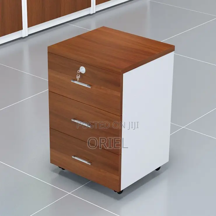 Office Cabinet : Wood Office Storage Cabinet With 3 Drawers