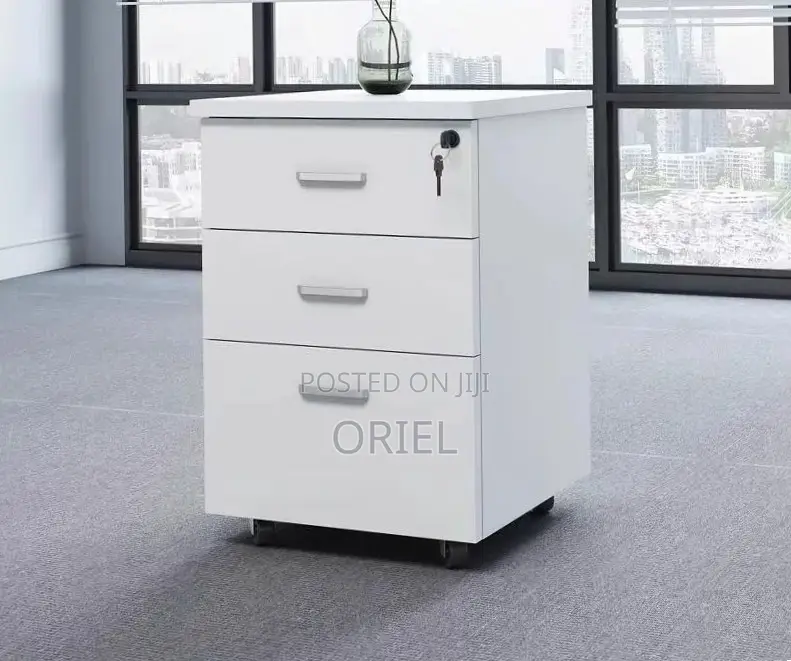 Office Cabinet : Wood Office Storage Cabinet With 3 Drawers