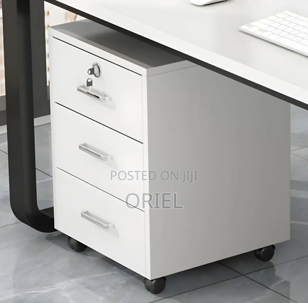 Office Cabinet : Wood Office Storage Cabinet With 3 Drawers