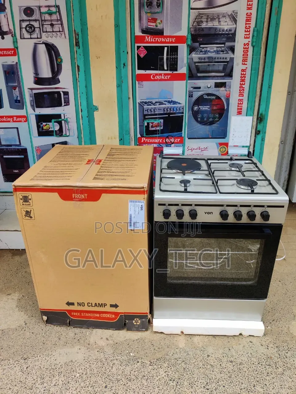 VON STANDING COOKER 60X60cm 3 Gas + 1 Electric Burners