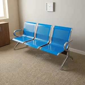 Office Waiting Bench : Blue Office Bench