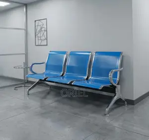 Office Waiting Bench : Blue Office Bench