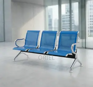 Office Waiting Bench : Blue Office Bench