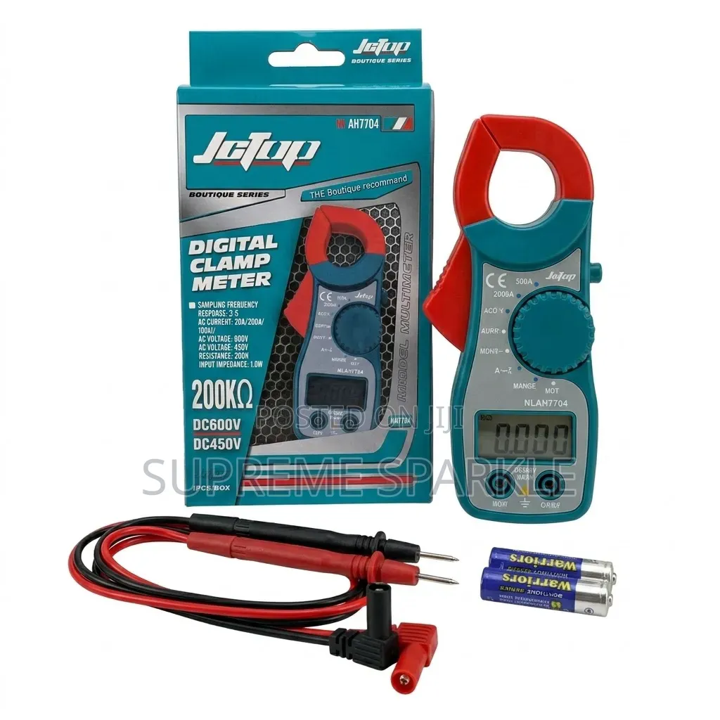Digital Clamp Meter JcTop AH7704 600V 1000A AC Multimeter Tester Set