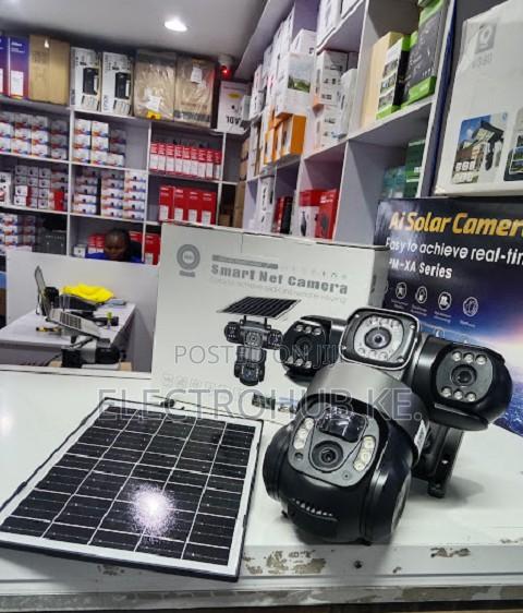 V380Pro Tripple Lens 4G PTZ Solar Surveillance Camera