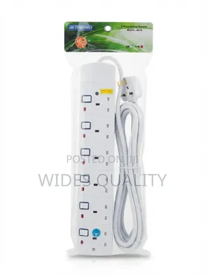 JSB Extra Power 6-Way Safety Socket With Surge Protector