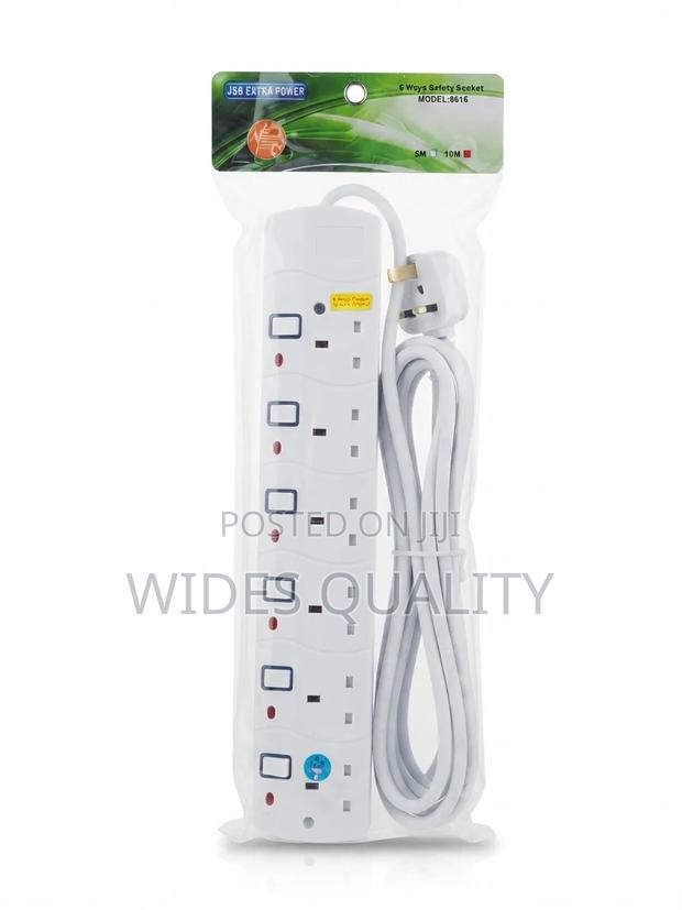 JSB Extra Power 6-Way Safety Socket With Surge Protector