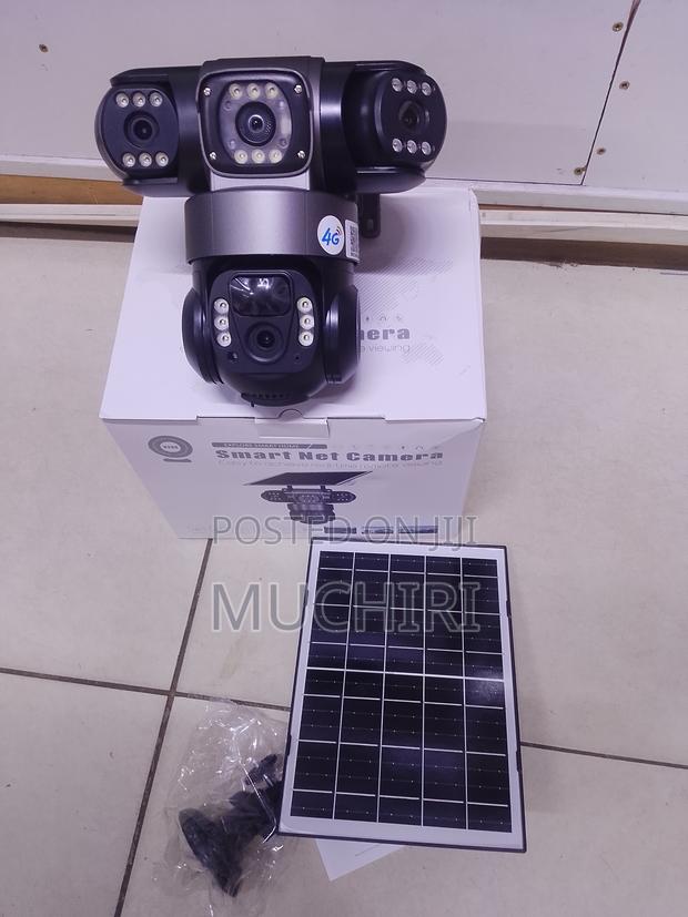 V380 Triple Lens Solar 4G Camera for Home Business