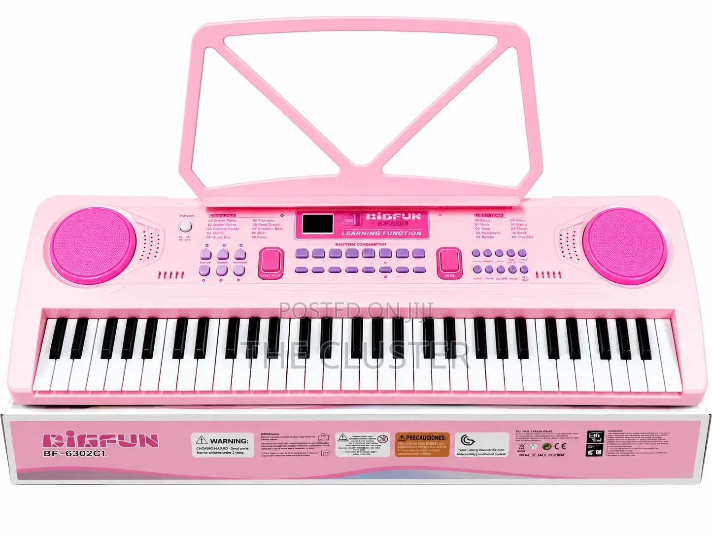 Rechargeable Electronic Piano 61 Keys Colours;pink