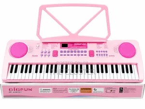Rechargeable Electronic Piano 61 Keys Colours;pink