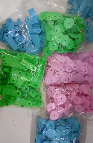 Green, Blue and Pink Slim Ear Tags for Goats