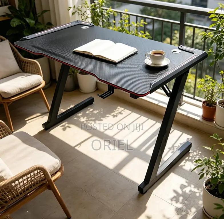 Office Desk : 140CM Gaming Desk With LED Lights