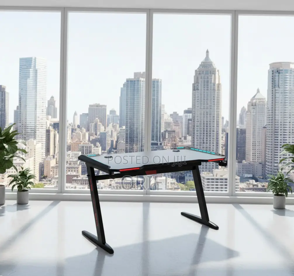 Office Desk : 140CM Gaming Desk With LED Lights