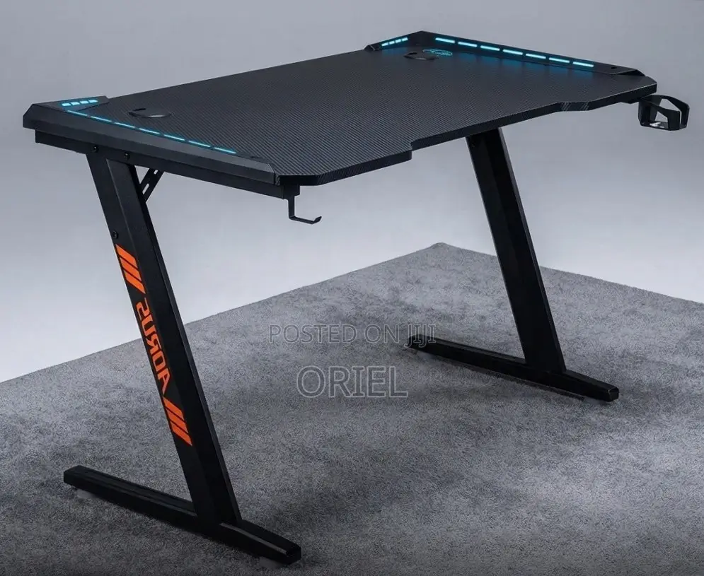 Office Desk : 140CM Gaming Desk With LED Lights