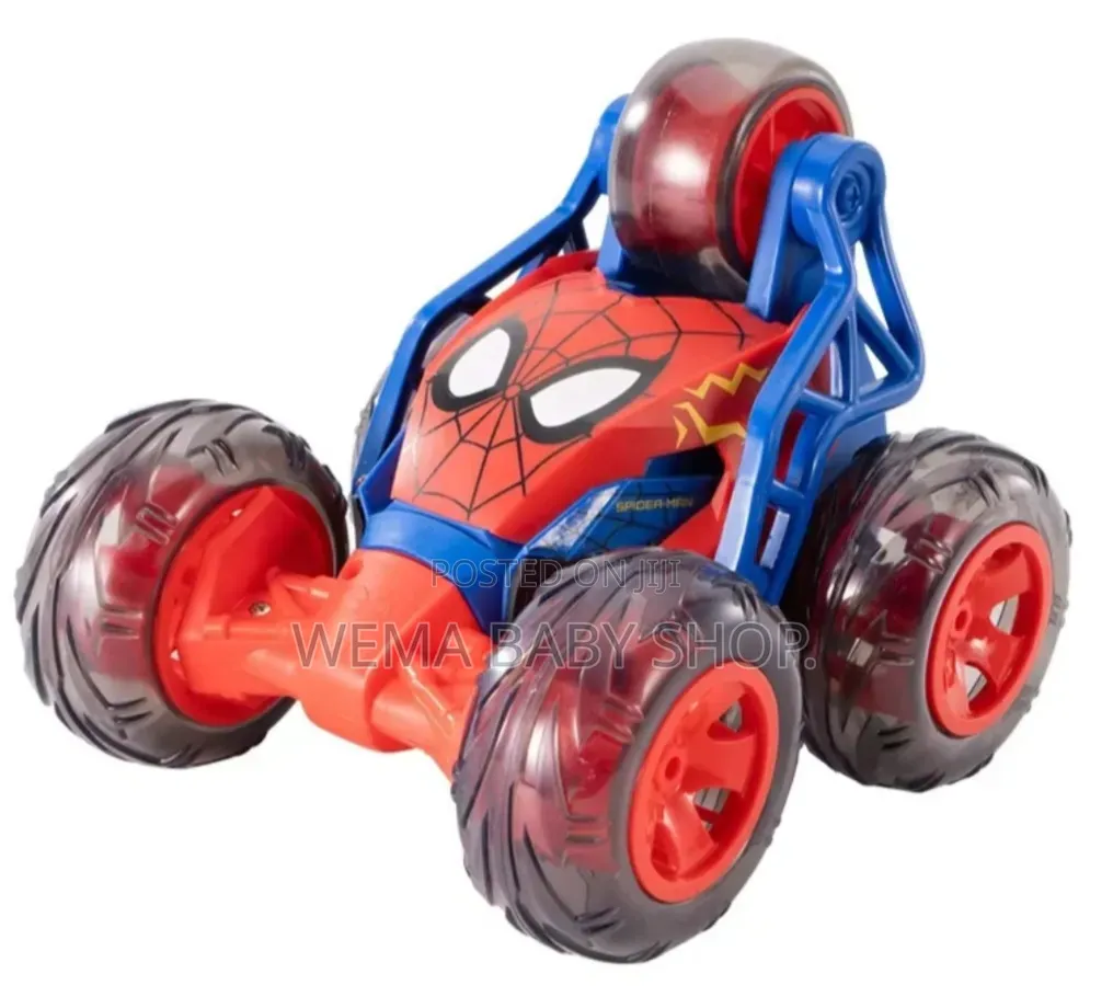 Spider-Man R/C Stunt Car/360° Tumbling Flips/Led/Music