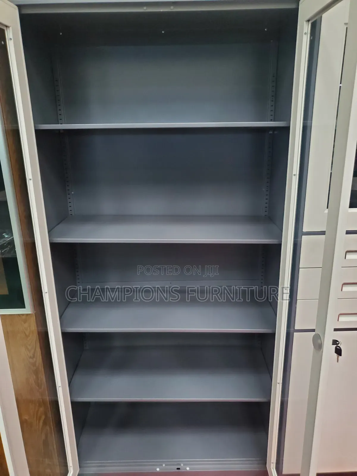 Clarity Full Glass 2-Doors Steel Cabinet