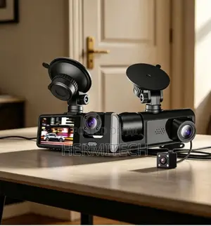 3 in 1 Dash Cam With Front Rear Cameras and Night Vision