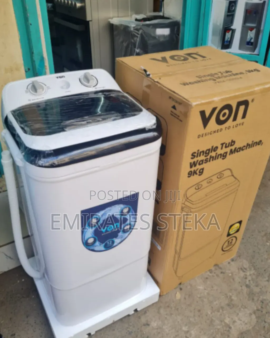 VON 9kg Semi-Automatic Washing Machine - Powerful Single Tub Washer