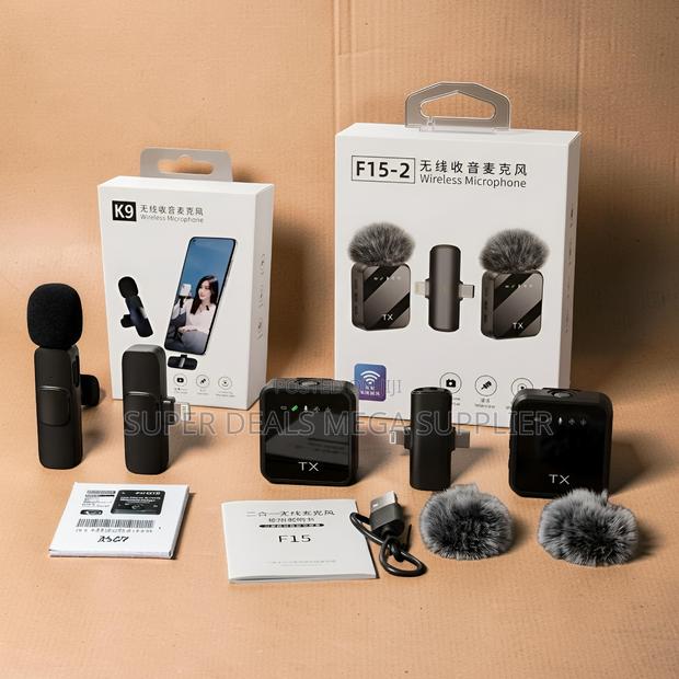 ,F15-2 Wireless Lavalier Microphone 2TX Receiver for iPhone - main view