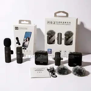 ,F15-2 Wireless Lavalier Mic 2TX Noise Reduction for Video