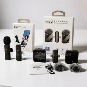 ,F15-2 Wireless Lavalier Mic 2TX Noise Reduction for Video