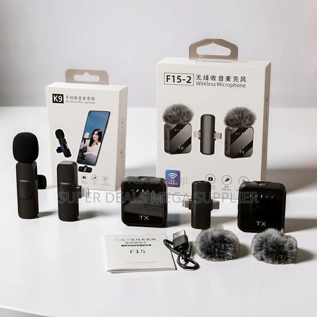 ,F15-2 Wireless Lavalier Mic 2TX Noise Reduction for Video