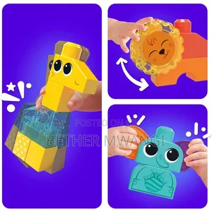 Mega Bloks Rock N Rattle Safari Sensory Building Toys
