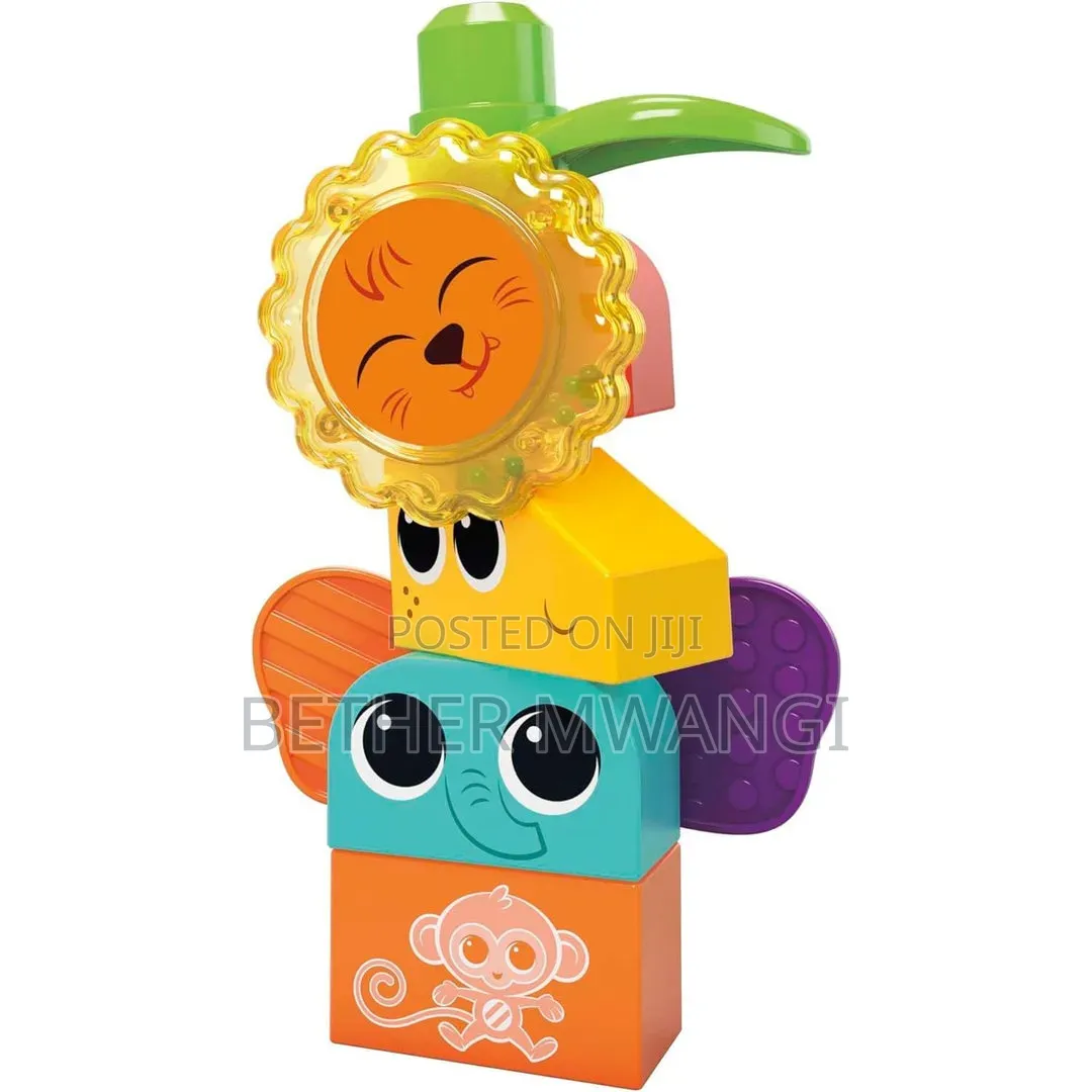 Mega Bloks Rock N Rattle Safari Sensory Building Toys