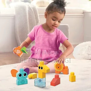 Mega Bloks Rock N Rattle Safari Sensory Building Toys