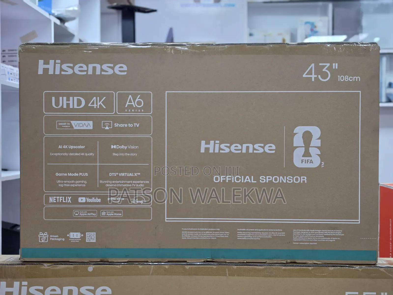 Hisense 43 Inch UHD Smart TV 43A6Q (2026)