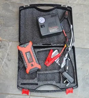12V Portable Car Jump Starter Air Compressor Power Bank Kit