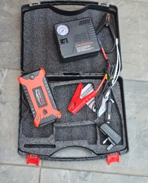 12V Portable Car Jump Starter Air Compressor Power Bank Kit