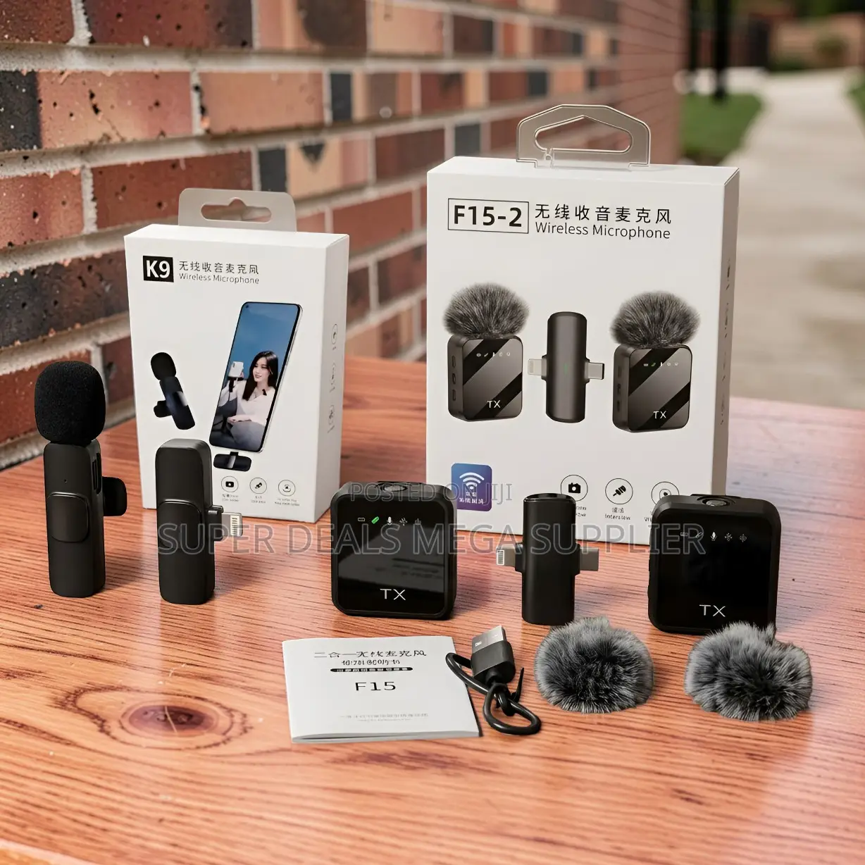 ,F15-2 Wireless Clip-on Microphone 2TX for Phone Recording