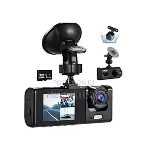 3 in 1 Car DVR With Front Rear Cameras for Daily Road Recording