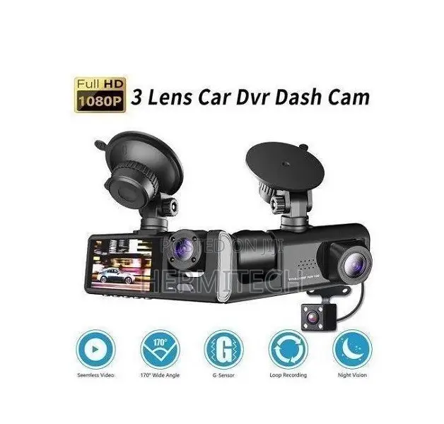3 in 1 Dash Camera With Front Rear Video and G Sensor Protection