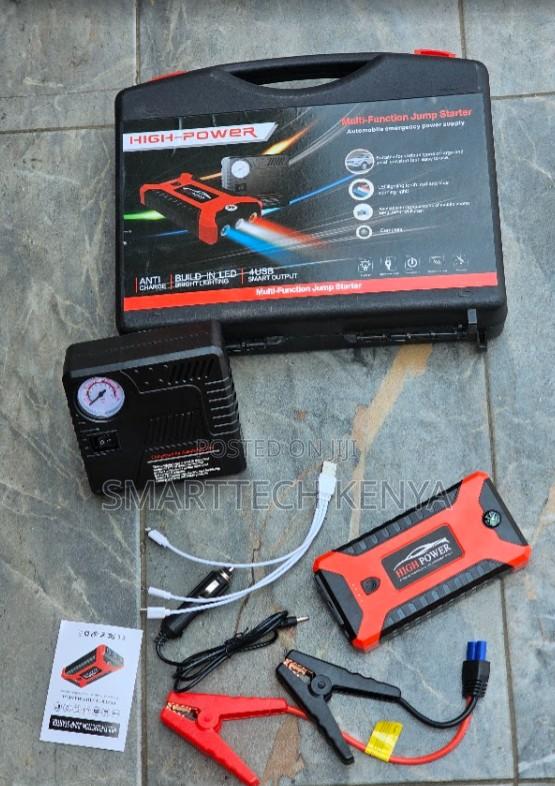 Multi-Function Car Emergency Jump Starter Kit With Air Compressor - thumbnail 2