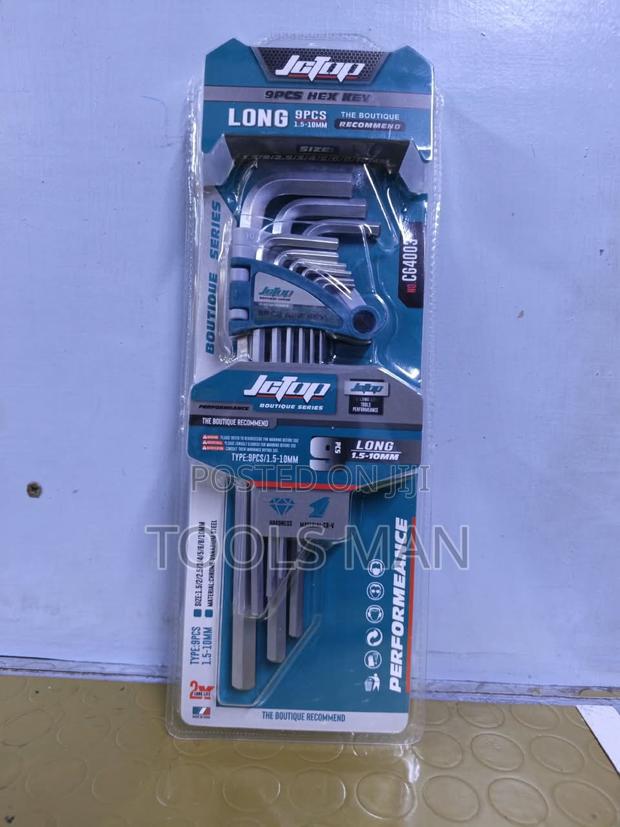 Allen Key Set 9pcs Jetop Long Hex Key Wrench 1.5-10mm