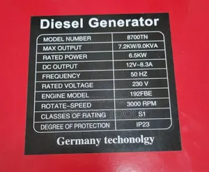 Affordable Diesel Generator 8700TN