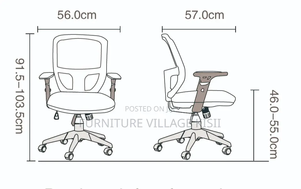 Office Chair; Mid-Back Mesh Counter Chair