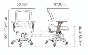 Office Chair; Mid-Back Mesh Counter Chair