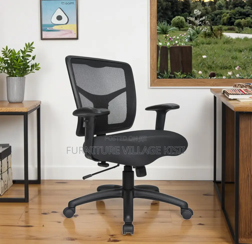 Office Chair; Mid-Back Mesh Counter Chair