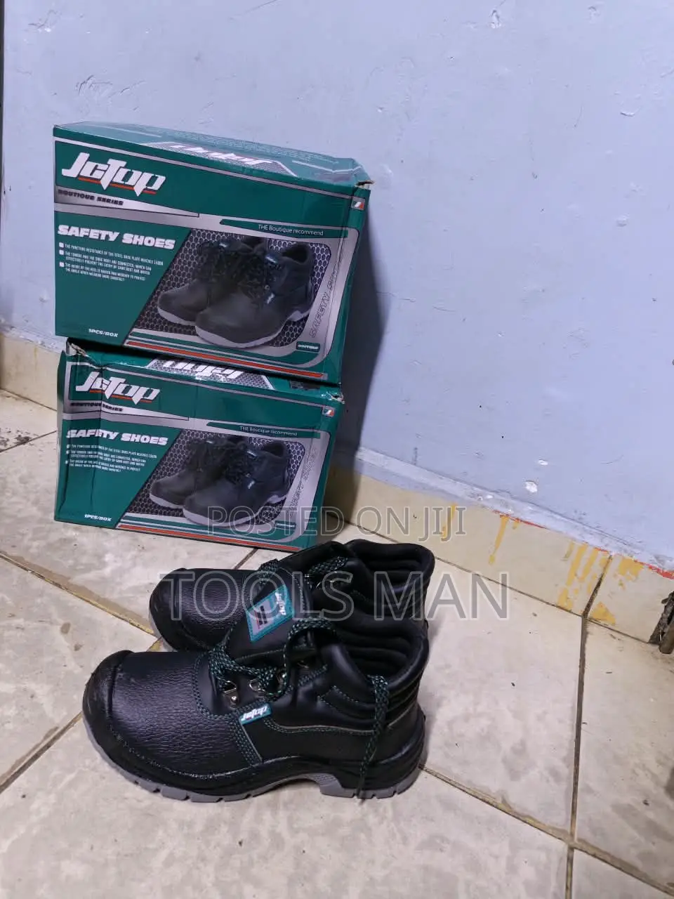 Safety Boots Size 42- Jetop Leather Steel Toe Work Shoes Brand New