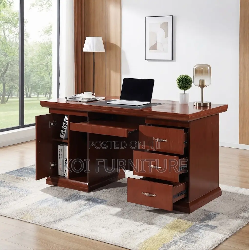 Office Desk; 1400MM Home Office Executive Mahogany Table