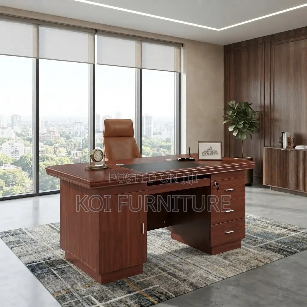 Office Desk; 1400MM Home Office Executive Mahogany Table