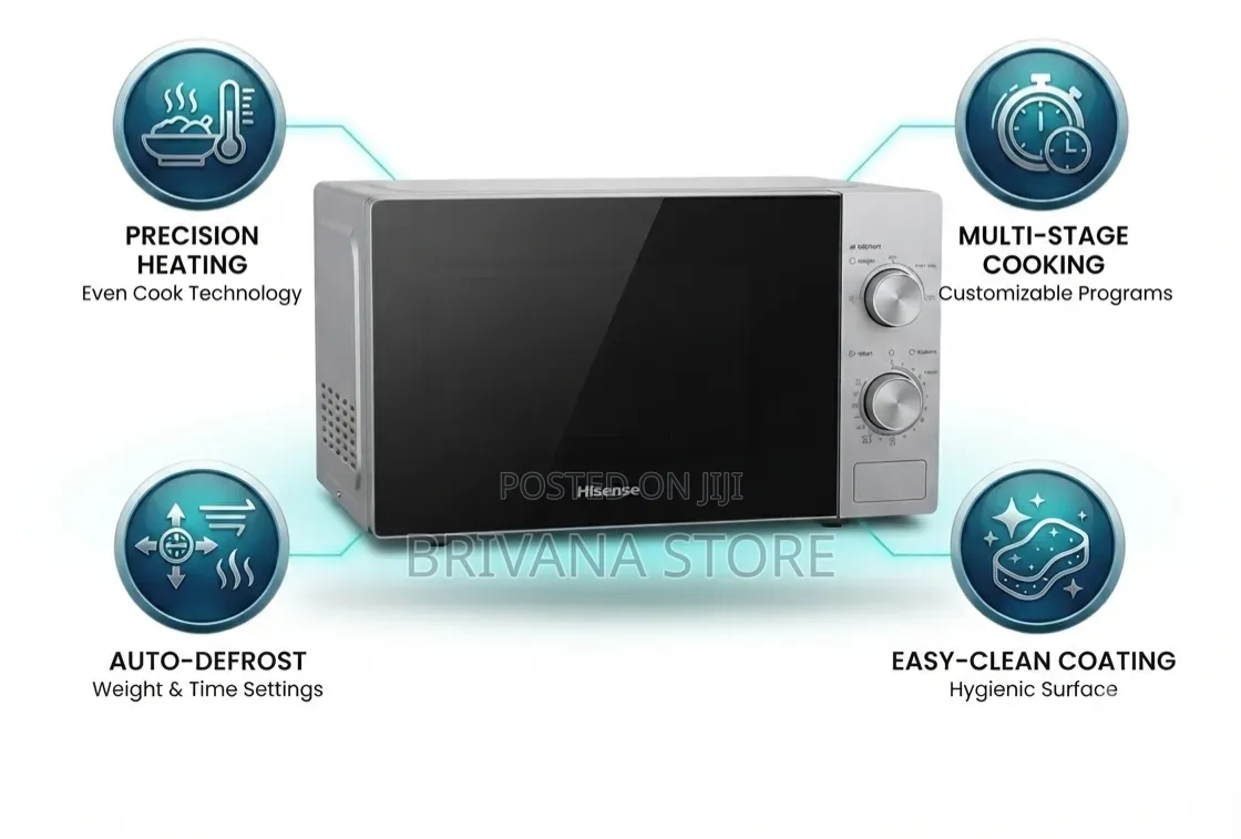 Hisense 20L Manual Microwave Oven – Easy Controls Defrost Function