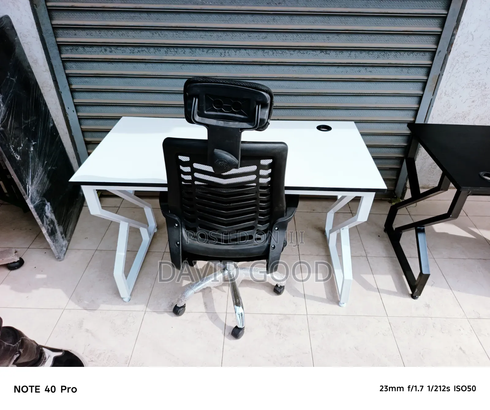Metal Table and a Chair